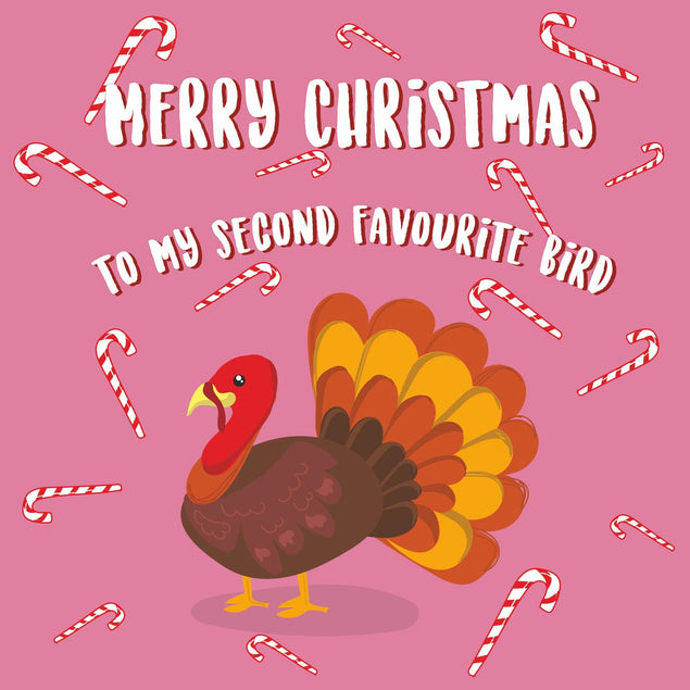 Second Favourite Bird Christmas Confetti-exploding Greetings Card