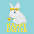 Easter Rabbit Confetti-exploding Greetings Card