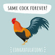 Same Cock Forever Congratulations Confetti-exploding Greetings Card