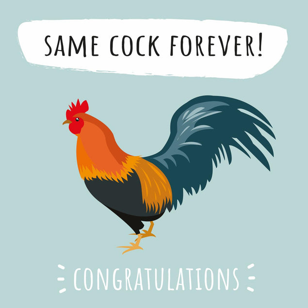 Same Cock Forever Congratulations Confetti-exploding Greetings Card
