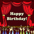 Clapping Hands Theatre Happy Birthday Confetti-exploding Greetings Card