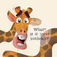 Surprised Giraffe Happy Birthday Confetti-exploding Greetings Card