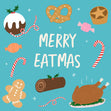 Merry Eatmas Christmas Confetti-exploding Greetings Card