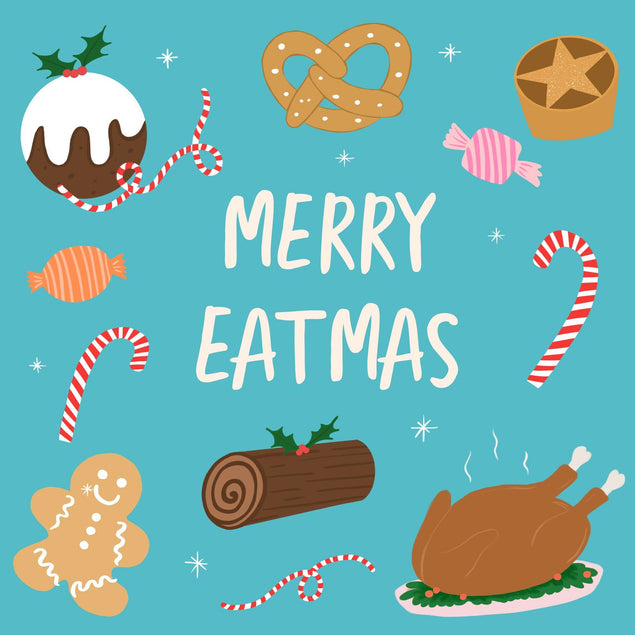 Merry Eatmas Christmas Confetti-exploding Greetings Card