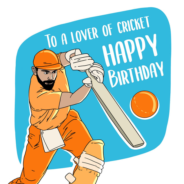 Happy Birthday To A Lover Of Cricket Confetti-exploding Greetings Card
