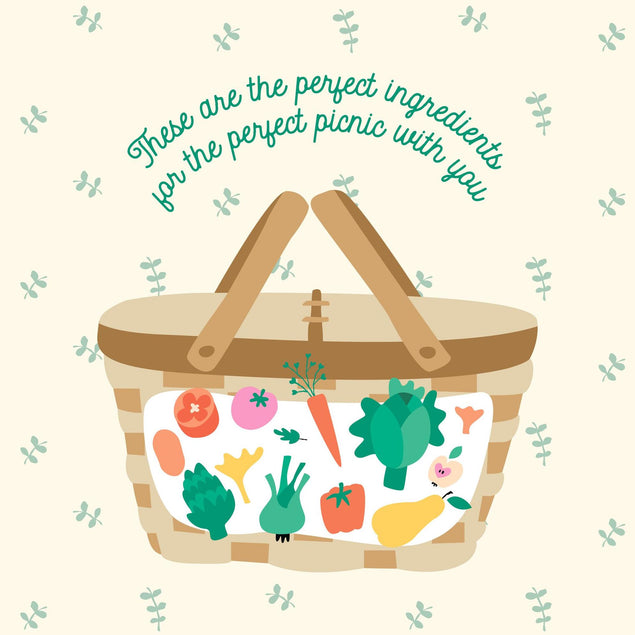 Ingredients For Picnic With You Confetti-exploding Greetings Card