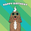 Cool Cocker Spaniel Dog Birthday Confetti-exploding Greetings Card