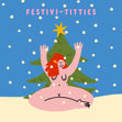 Festivi-Titties Naked Lady Christmas Confetti-exploding Greetings Card