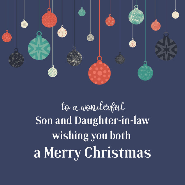 Wishing You Both Merry Christmas To Son And Daughter-in-law Confetti-exploding Greetings Card