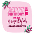 Happy 18th Birthday My Beautiful Granddaughter Confetti-exploding Greetings Card
