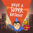 Happy Super Birthday Confetti-exploding Greetings Card