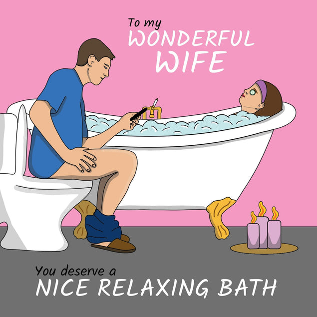 Nice Relaxing Bath Confetti-exploding Greetings Card