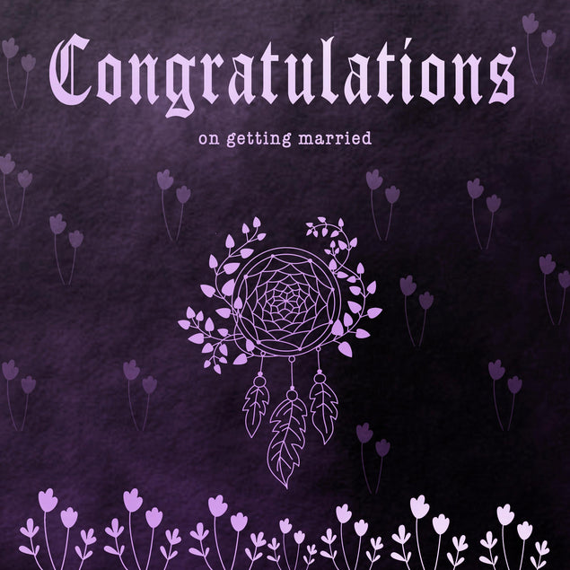 Gothic Congratulations On Getting Married Confetti-exploding Greetings Card