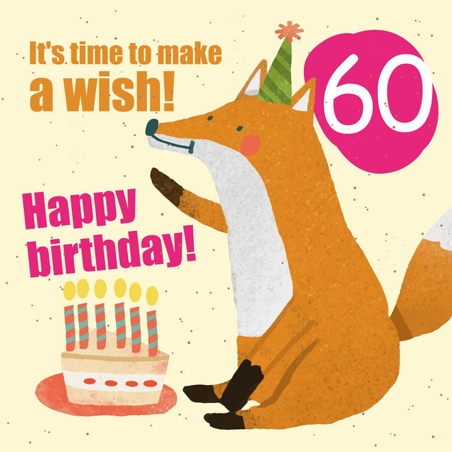 Make a Wish 60th Birthday Confetti-exploding Greetings Card