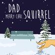 Dad Distracted Dog Squirrel Christmas Confetti-exploding Greetings Card