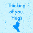 Thinking Of You Blue Pigeon Confetti-exploding Greetings Card