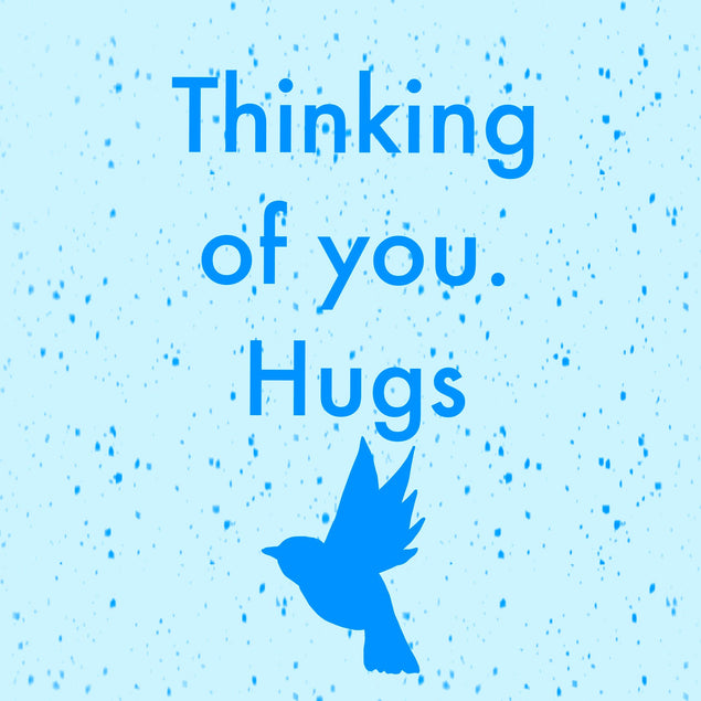 Thinking Of You Blue Pigeon Confetti-exploding Greetings Card