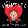 It's Valentine's You're My Soul Mate Annabelle Confetti-exploding Greetings Card