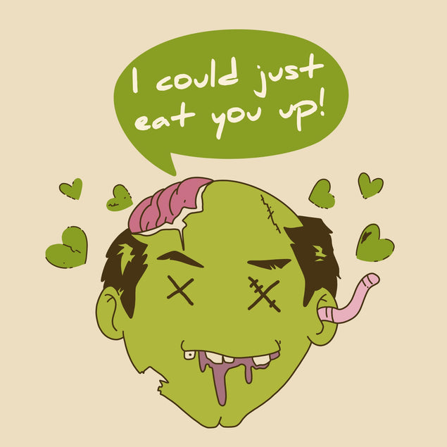 I Could Just Eat You Up Zombie Valentine's Day Confetti-exploding Greetings Card