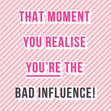 Bad influence Confetti-exploding Greetings Card
