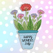 Beautiful Flowers International Women?s Day Confetti-exploding Greetings Card
