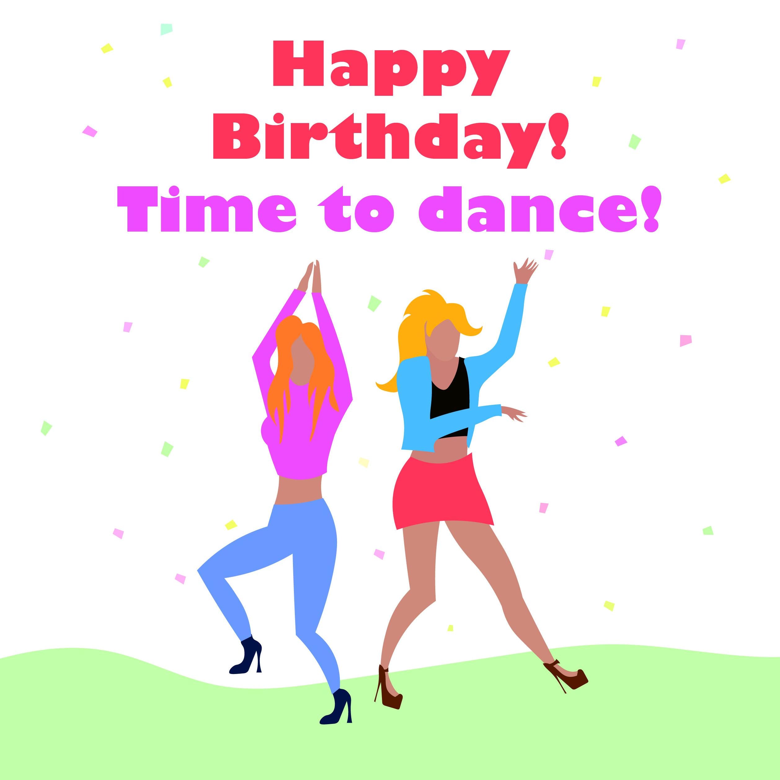 Happy Birthday Time To Dance Confetti-exploding Greetings Card – Boomf