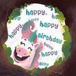 Smiling Unicorn Happy Birthday Confetti-exploding Greetings Card