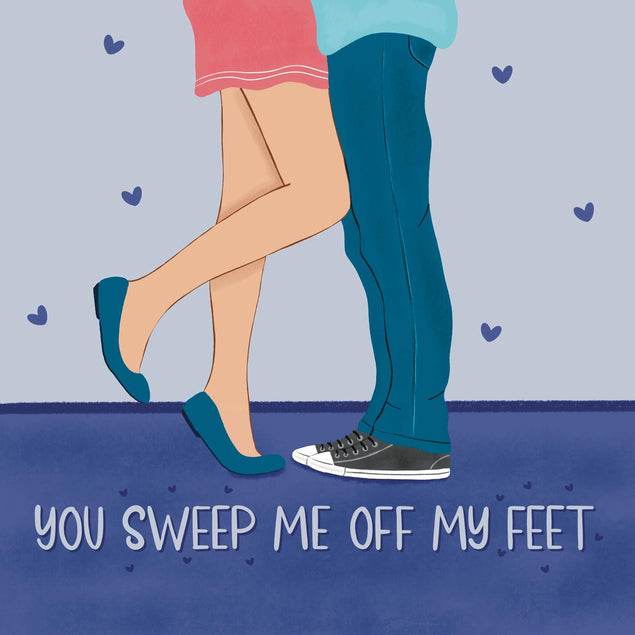 You Sweep Me Off My Feet Confetti-exploding Greetings Card