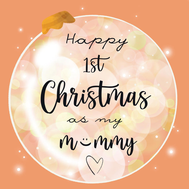 Happy 1st Christmas As My Mummy Confetti-exploding Greetings Card