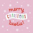 Merry Christmas Bestie Confetti-exploding Greetings Card