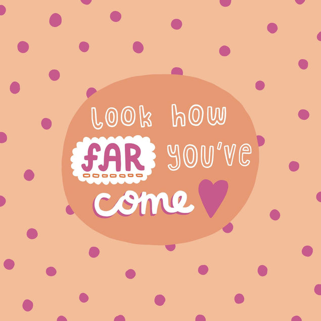 Look How Far You've Come Confetti-exploding Greetings Card