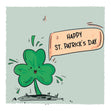 Cute Shamrock St. Patrick's Day Confetti-exploding Greetings Card