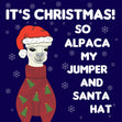 Alpaca My Santa Hat Christmas Confetti-exploding Greetings Card