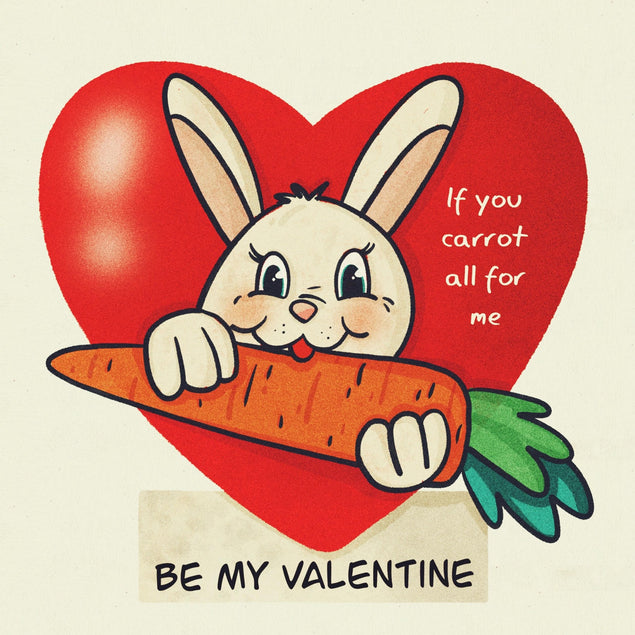 Cute Bunny Be My Valentine Confetti-exploding Greetings Card
