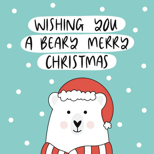 Wishing You a Beary Merry Christmas Confetti-exploding Greetings Card
