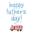 Father's Day Fire Truck Confetti-exploding Greetings Card