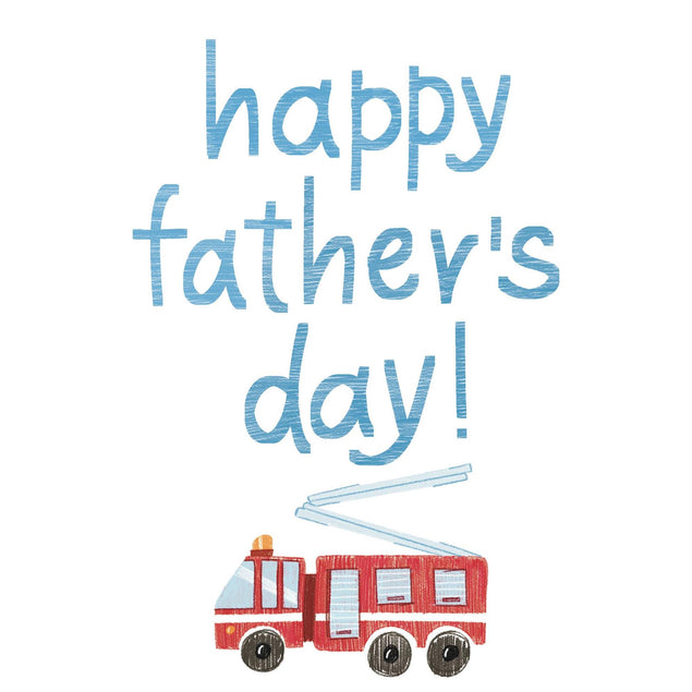 Father's Day Fire Truck Confetti-exploding Greetings Card