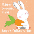 Happy Father's Day Orange Rabbit Confetti-exploding Greetings Card