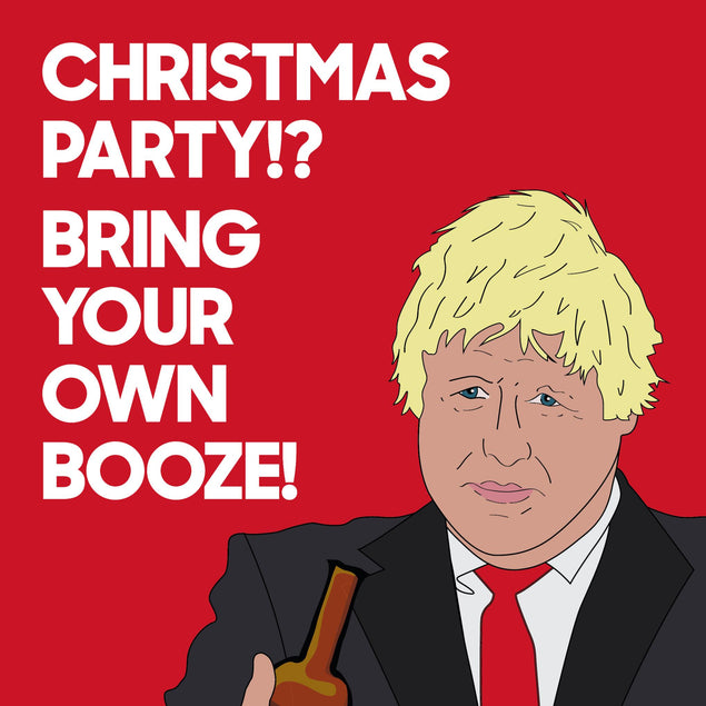Boris Christmas Party Confetti-exploding Greetings Card
