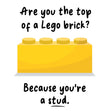 Are You The Top Of A Lego Brick? Confetti-exploding Greetings Card