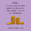 If I Had A Quid Father's Day Confetti-exploding Greetings Card