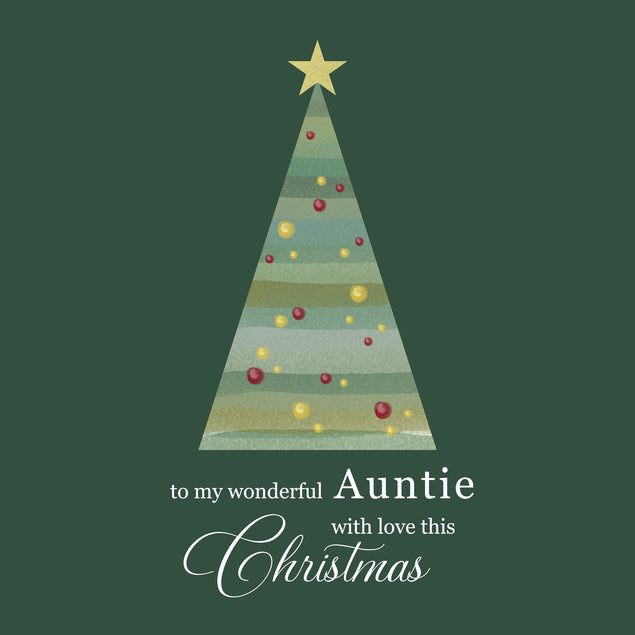 Christmas Tree To My Wonderful Auntie With Love Confetti-exploding Greetings Card