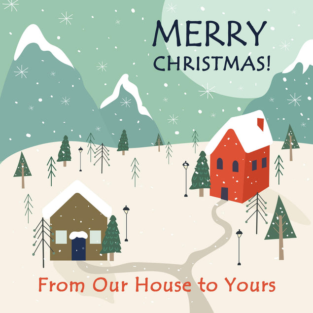 From Our House To Yours Merry Christmas Confetti-exploding Greetings Card