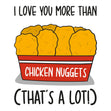 Love You More Than Chicken Nuggets Confetti-exploding Greetings Card