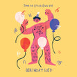 Birthday Suit Naked Man Birthday Confetti-exploding Greetings Card