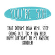 Awesome Brother You're 50th Birthday Confetti-exploding Greetings Card