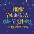 Merry Christmas Thank You So Much Christmas Lights And Plants Confetti-exploding Greetings Card