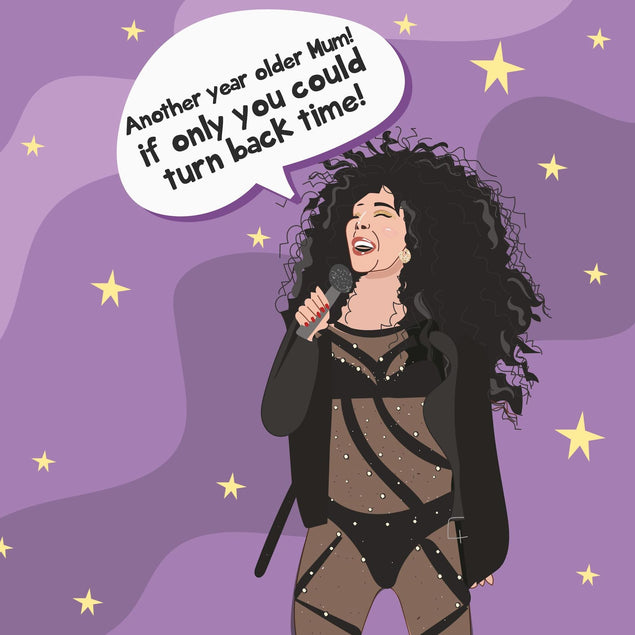 Mum Turn Back Time Cher Birthday Confetti-exploding Greetings Card