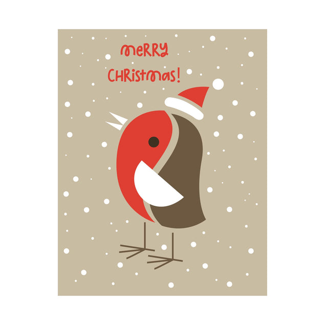 Merry Christmas Small Robin Confetti-exploding Greetings Card