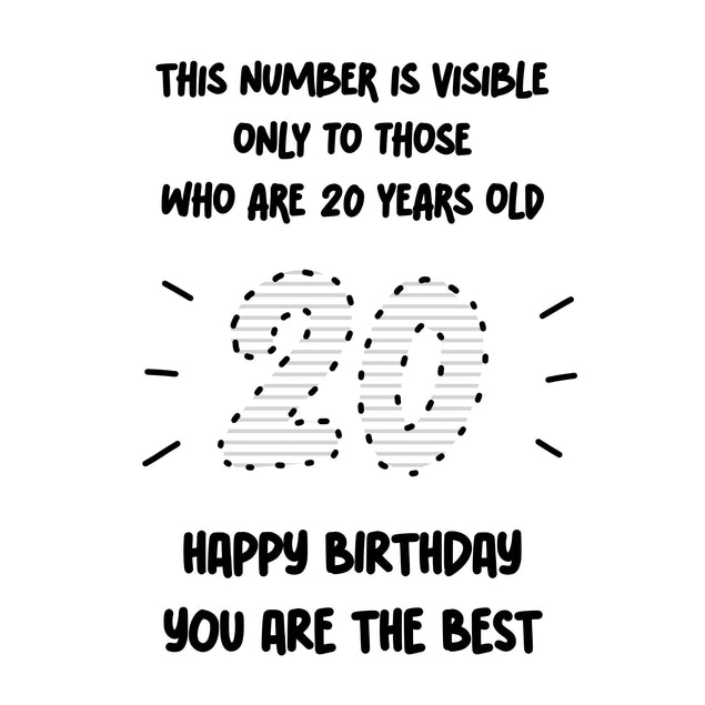 Visible Number To Those Who Are 20 Happy Birthday The Best Confetti-exploding Greetings Card